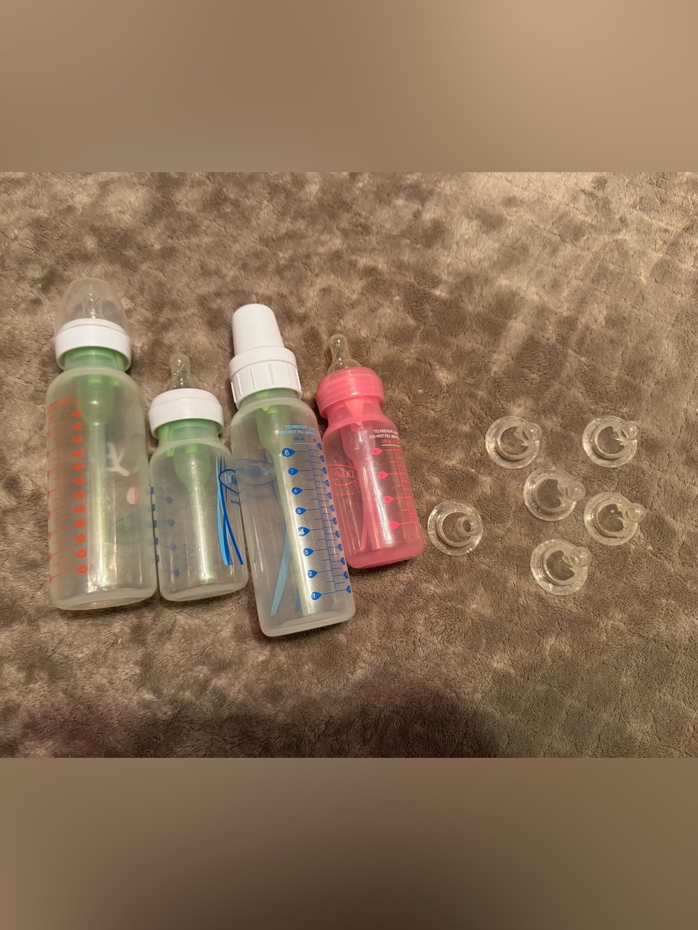 Dr brown size 1 bottles and extra nipples